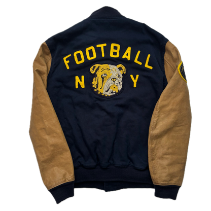 Polo Ralph Lauren Leather Football Varsity Bulldog Leather Letterman Jacket - L