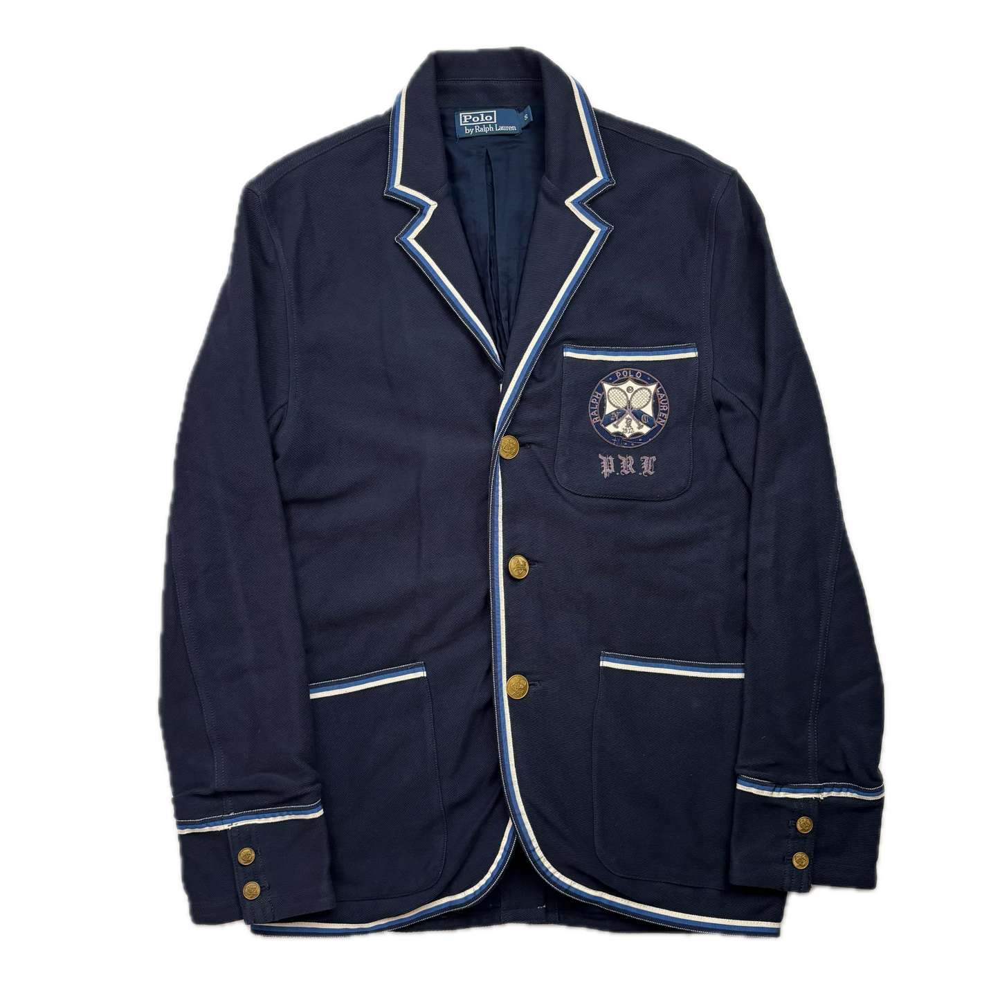 Polo Ralph Lauren Navy Tennis Blazer Sports Jacket Rowing - S
