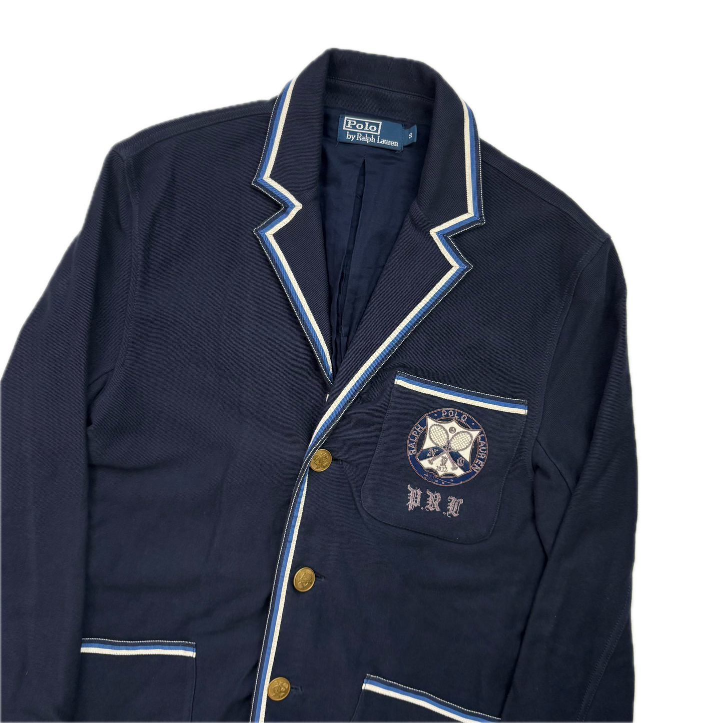 Polo Ralph Lauren Navy Tennis Blazer Sports Jacket Rowing - S