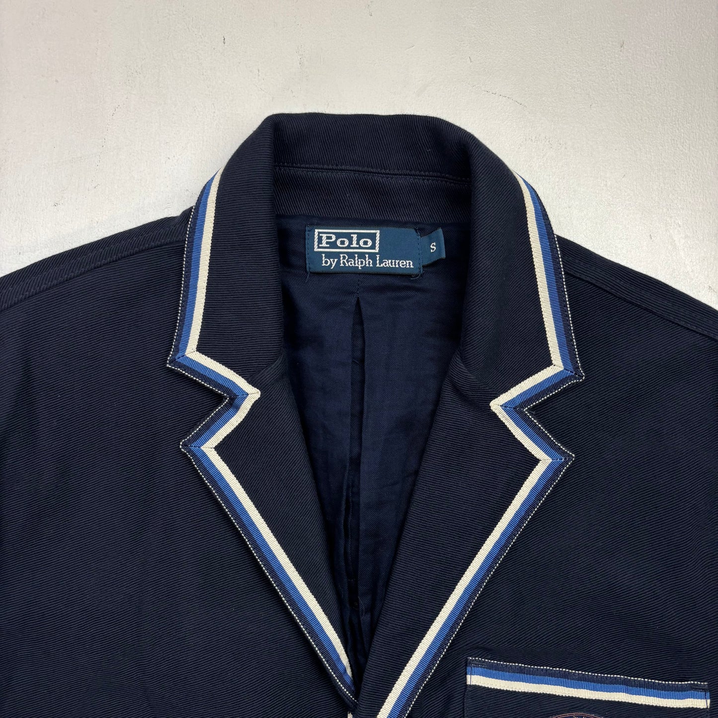 Polo Ralph Lauren Navy Tennis Blazer Sports Jacket Rowing - S