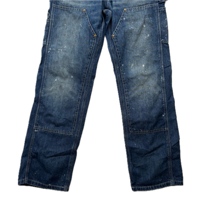 Polo Ralph Lauren Double Knee Carpenter Jeans Paint Splatter Distressed - 30x30