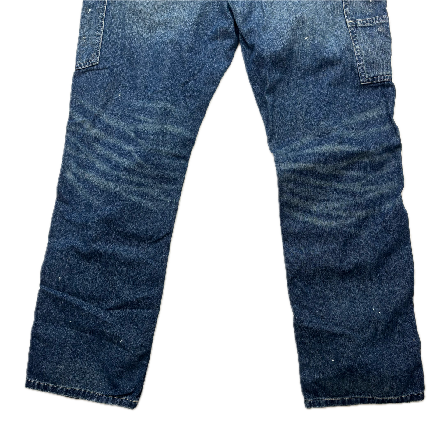 Polo Ralph Lauren Double Knee Carpenter Jeans Paint Splatter Distressed - 30x30
