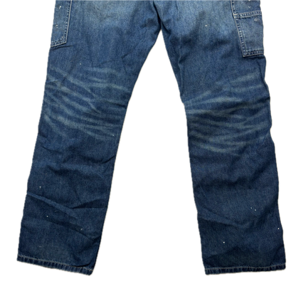 Polo Ralph Lauren Double Knee Carpenter Jeans Paint Splatter Distressed - 30x30