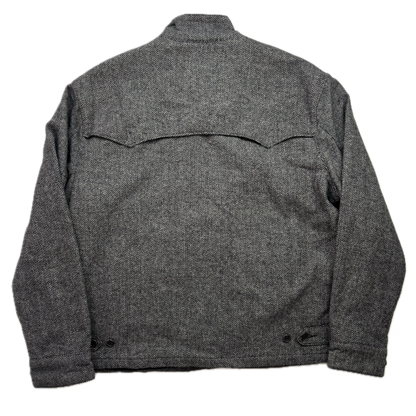 Polo Ralph Lauren Grey Herringbone Harrington Bomber Jacket (Wool Blend) - XXL