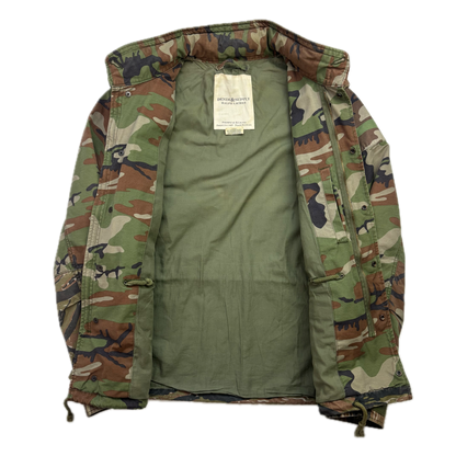 Denim & Supply Green Camo Patchwork Military Parka Army Jacket - M