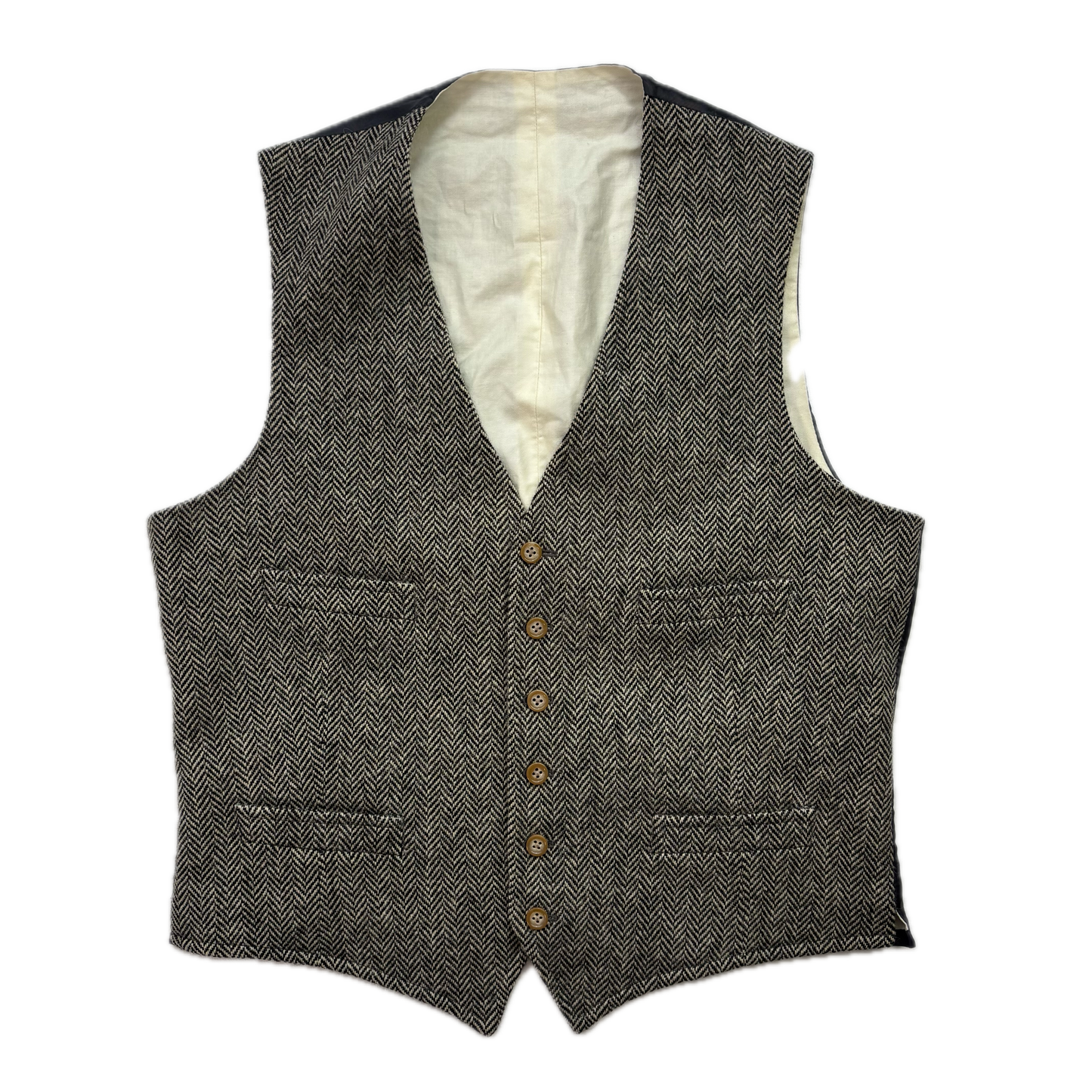 Polo Ralph Lauren Grey Herringbone Waistcoat (Wool Alpaca) - 42L
