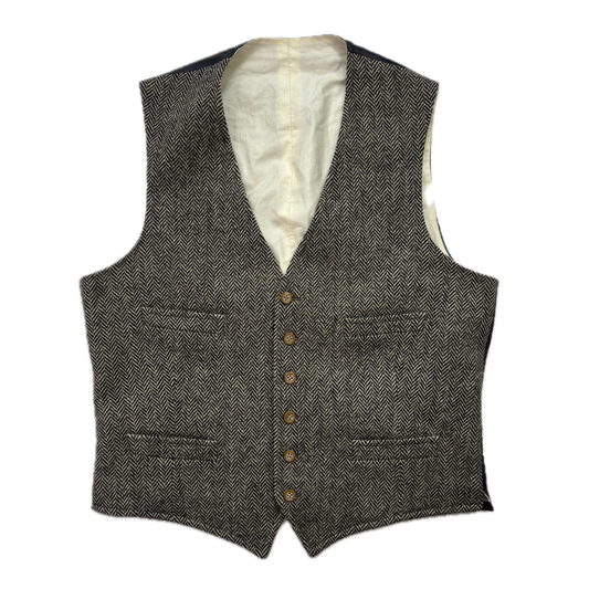 Polo Ralph Lauren Grey Herringbone Waistcoat (Wool Alpaca) - 42L