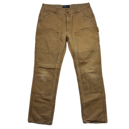 Polo Ralph Lauren Double Knee Carpenter Pants Patchwork Distressed - 34R