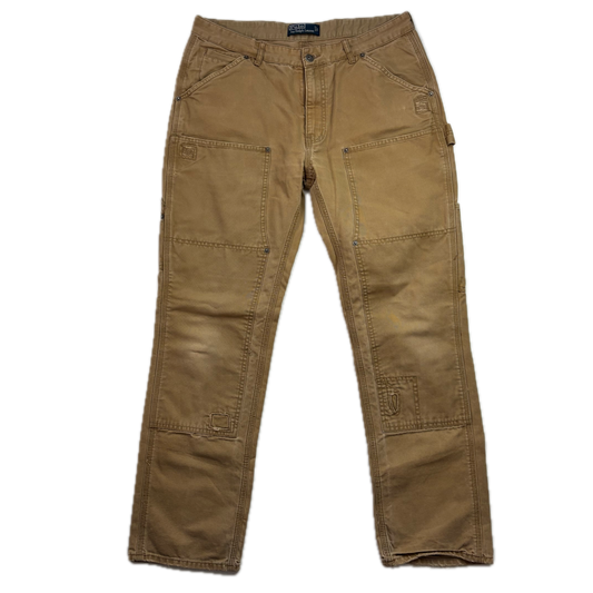 Polo Ralph Lauren Double Knee Carpenter Pants Patchwork Distressed - 34R