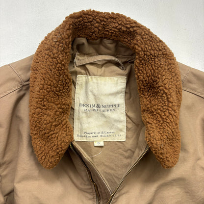 Denim & Supply Tan Aviator Bomber Jacket - S