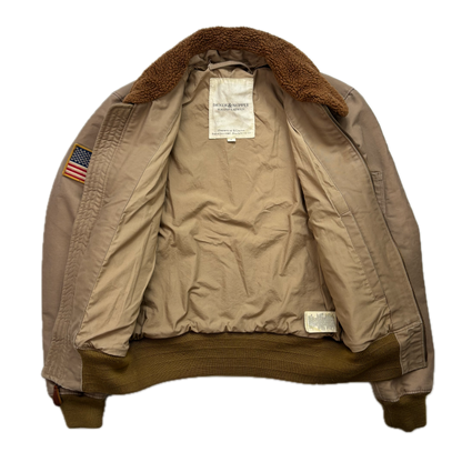 Denim & Supply Tan Aviator Bomber Jacket - S