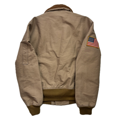 Denim & Supply Tan Aviator Bomber Jacket - S