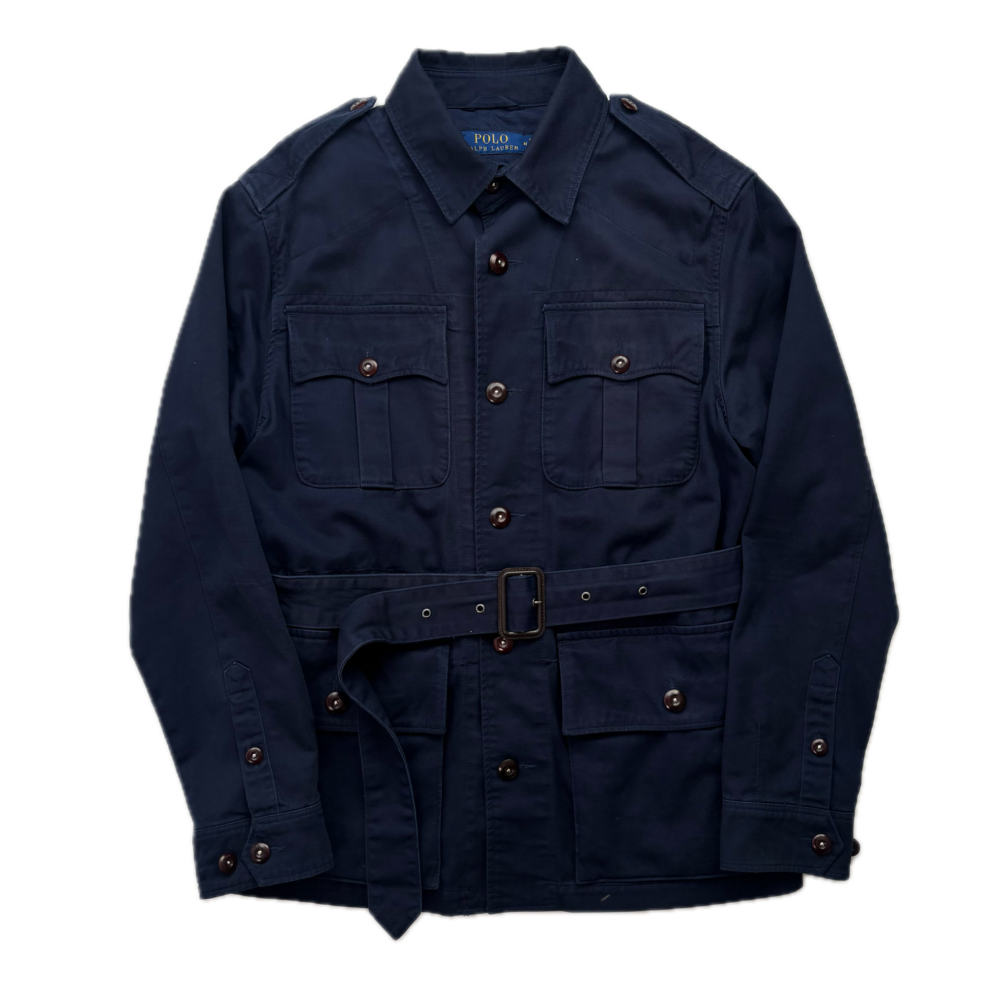 Polo Ralph Lauren Navy Belted Safari Jacket - M