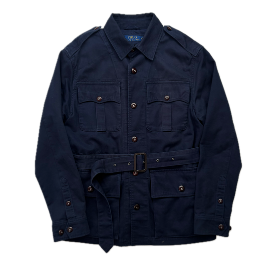 Polo Ralph Lauren Navy Belted Safari Jacket - M