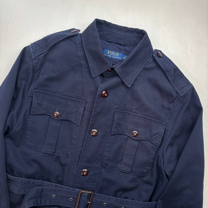 Polo Ralph Lauren Navy Belted Safari Jacket - M