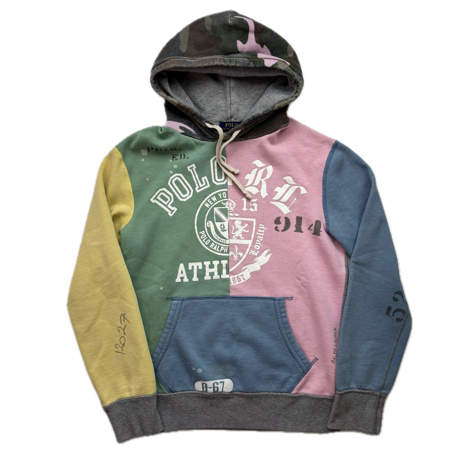 Polo Ralph Lauren Patchwork Pastel Varsity Hoodie - S