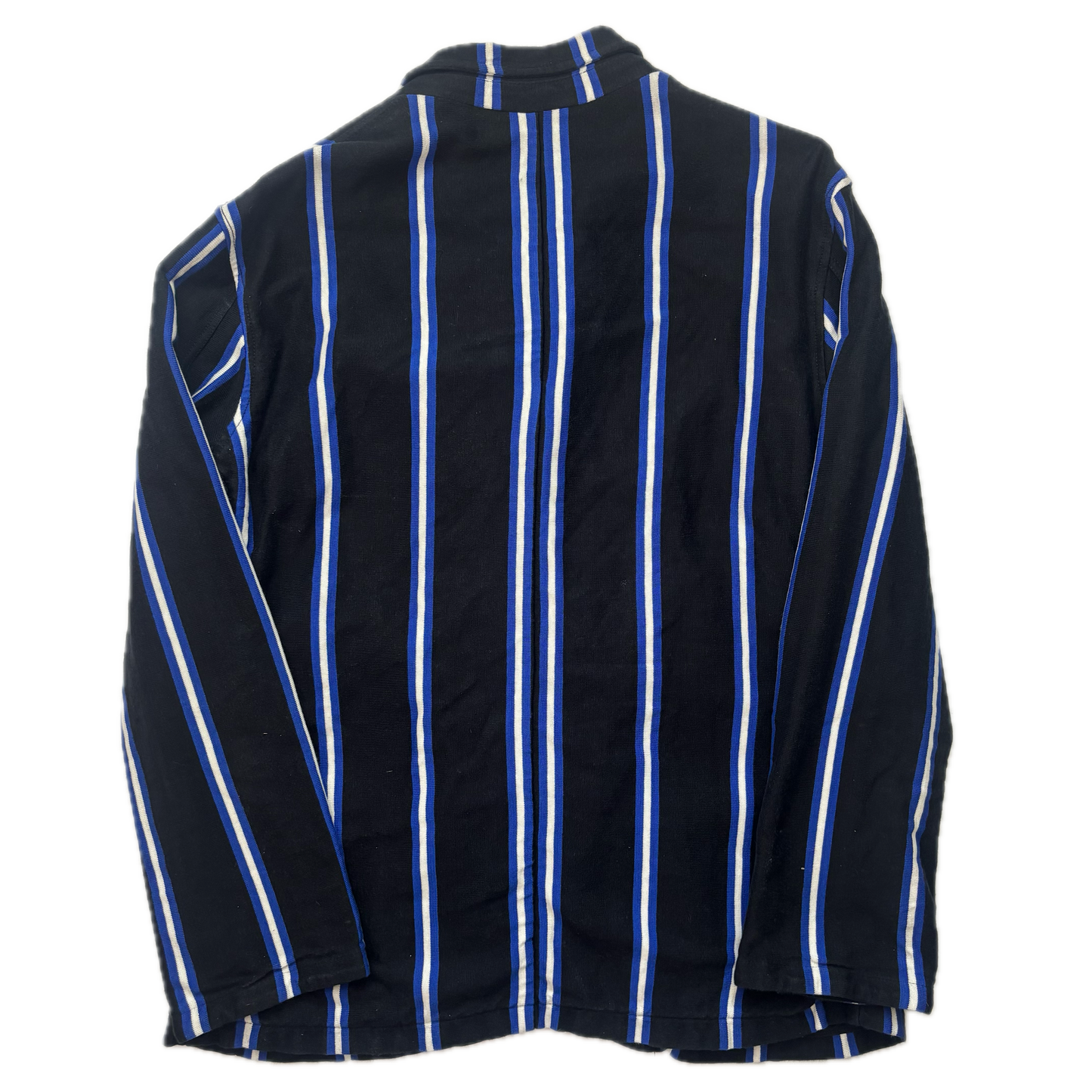 Polo Ralph Lauren Black Blue White Striped Crest Rowing Sports Jacket Blazer - XL