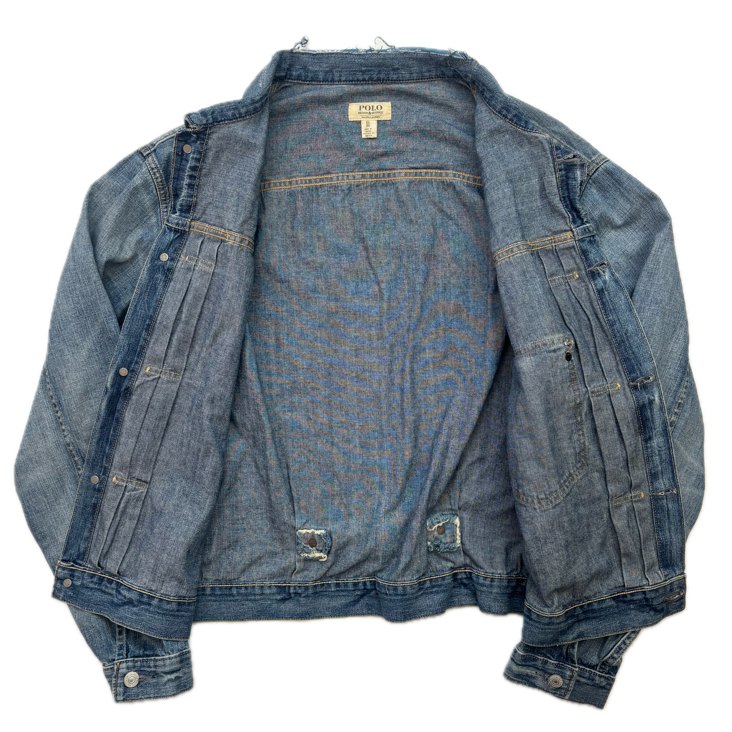 Polo Ralph Lauren Denim Supply Type 1 Distressed Denim Jacket - XL