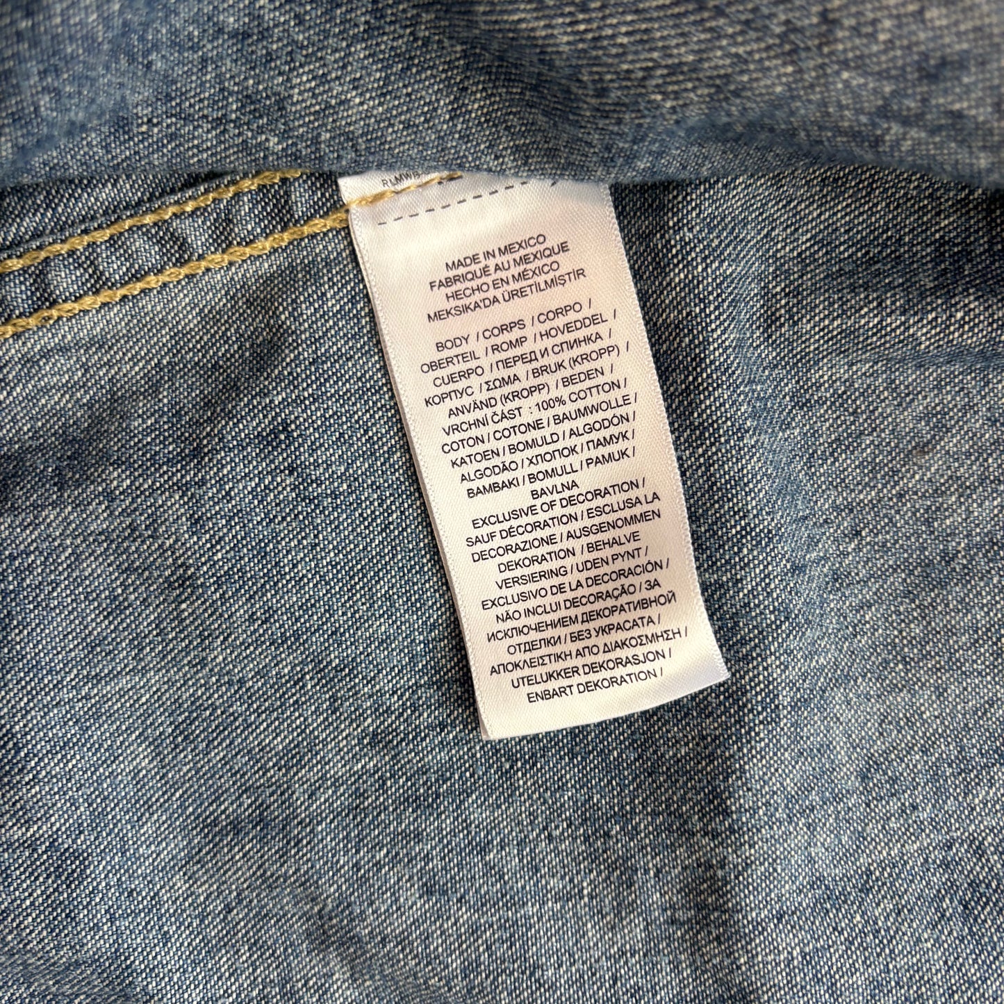 Polo Ralph Lauren Denim Supply Type 1 Distressed Denim Jacket - XL