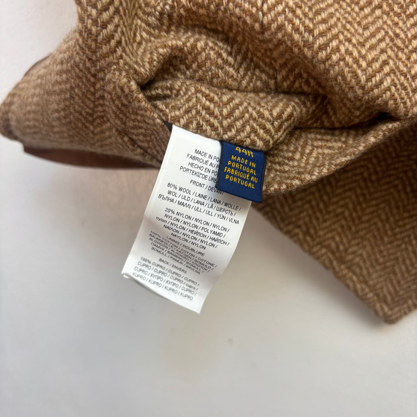 Polo Ralph Lauren Brown Herringbone Waistcoat (Wool Nylon) - 44R