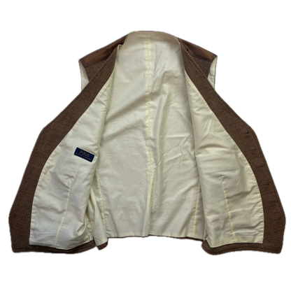 Polo Ralph Lauren Brown Herringbone Waistcoat (Wool Nylon) - 44R
