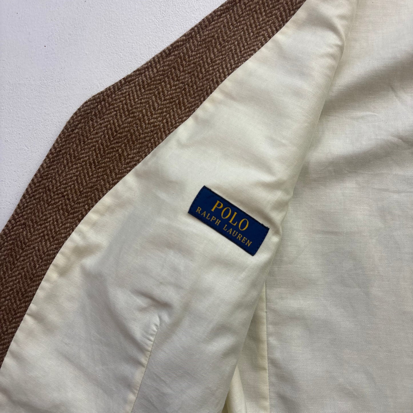 Polo Ralph Lauren Brown Herringbone Waistcoat (Wool Nylon) - 44R