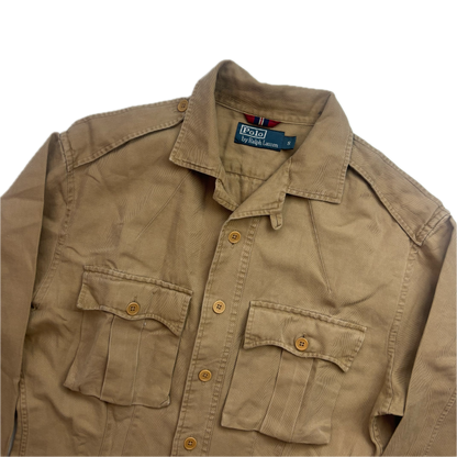Polo Ralph Lauren Beige Military Battle Dress Safari Jacket (Cotton Linen) -  S