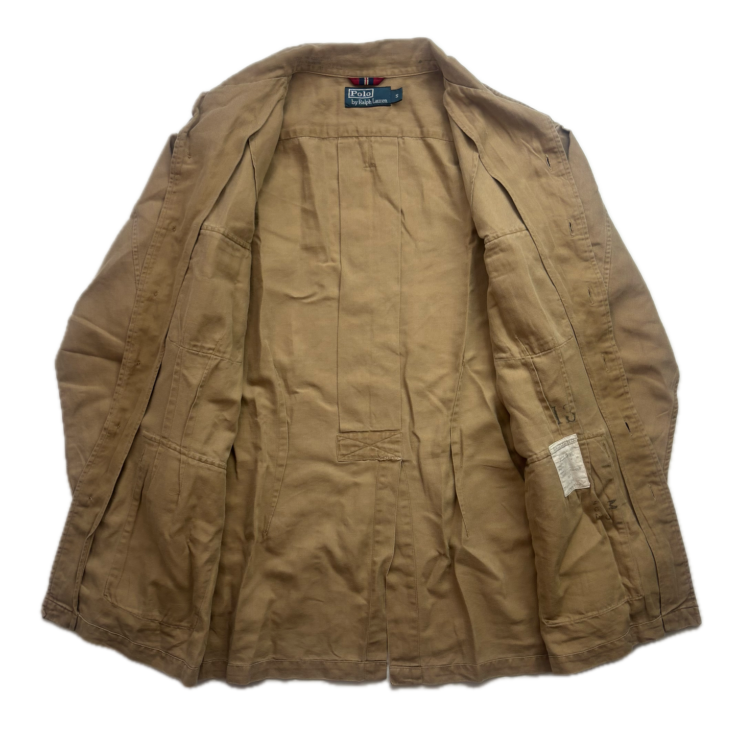 Polo Ralph Lauren Beige Military Battle Dress Safari Jacket (Cotton Linen) -  S