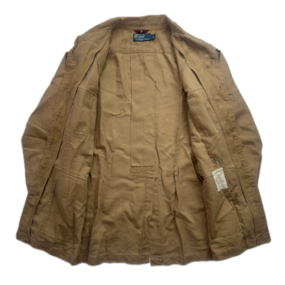 Polo Ralph Lauren Beige Military Battle Dress Safari Jacket (Cotton Linen) -  S