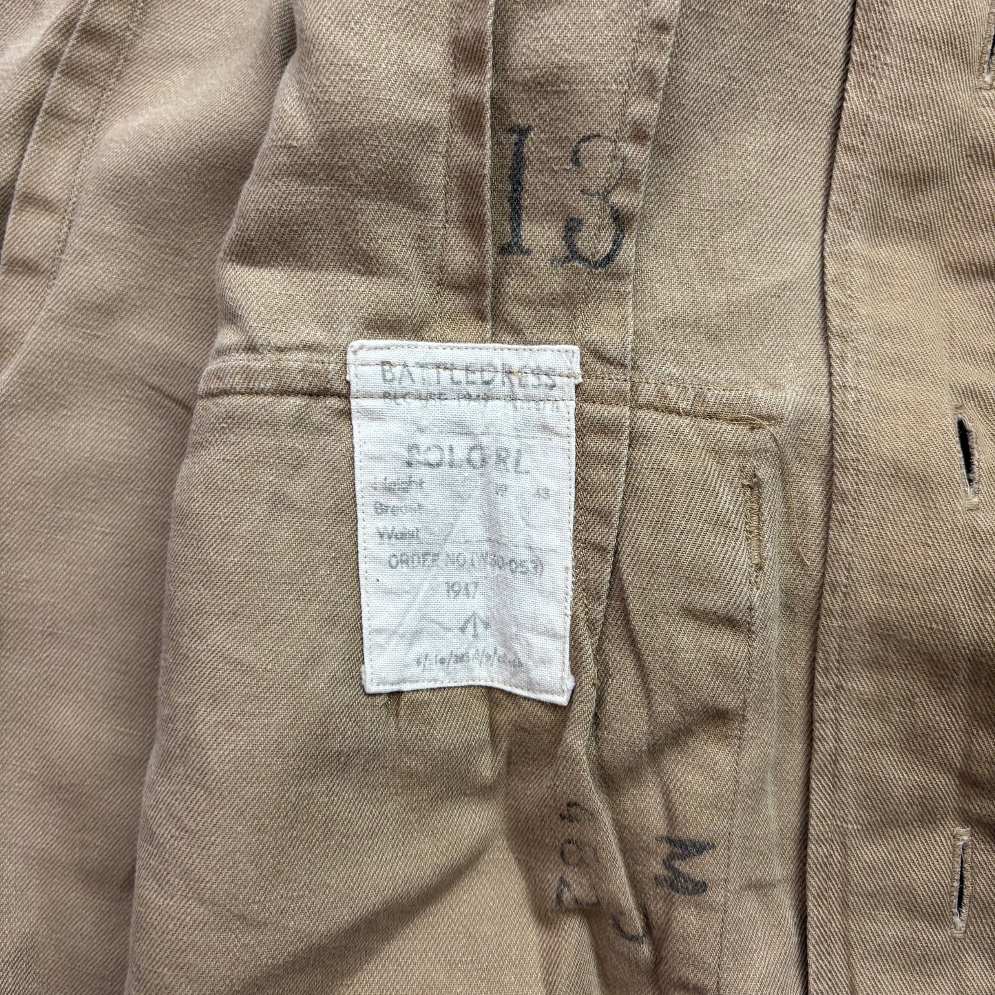 Polo Ralph Lauren Beige Military Battle Dress Safari Jacket (Cotton Linen) -  S