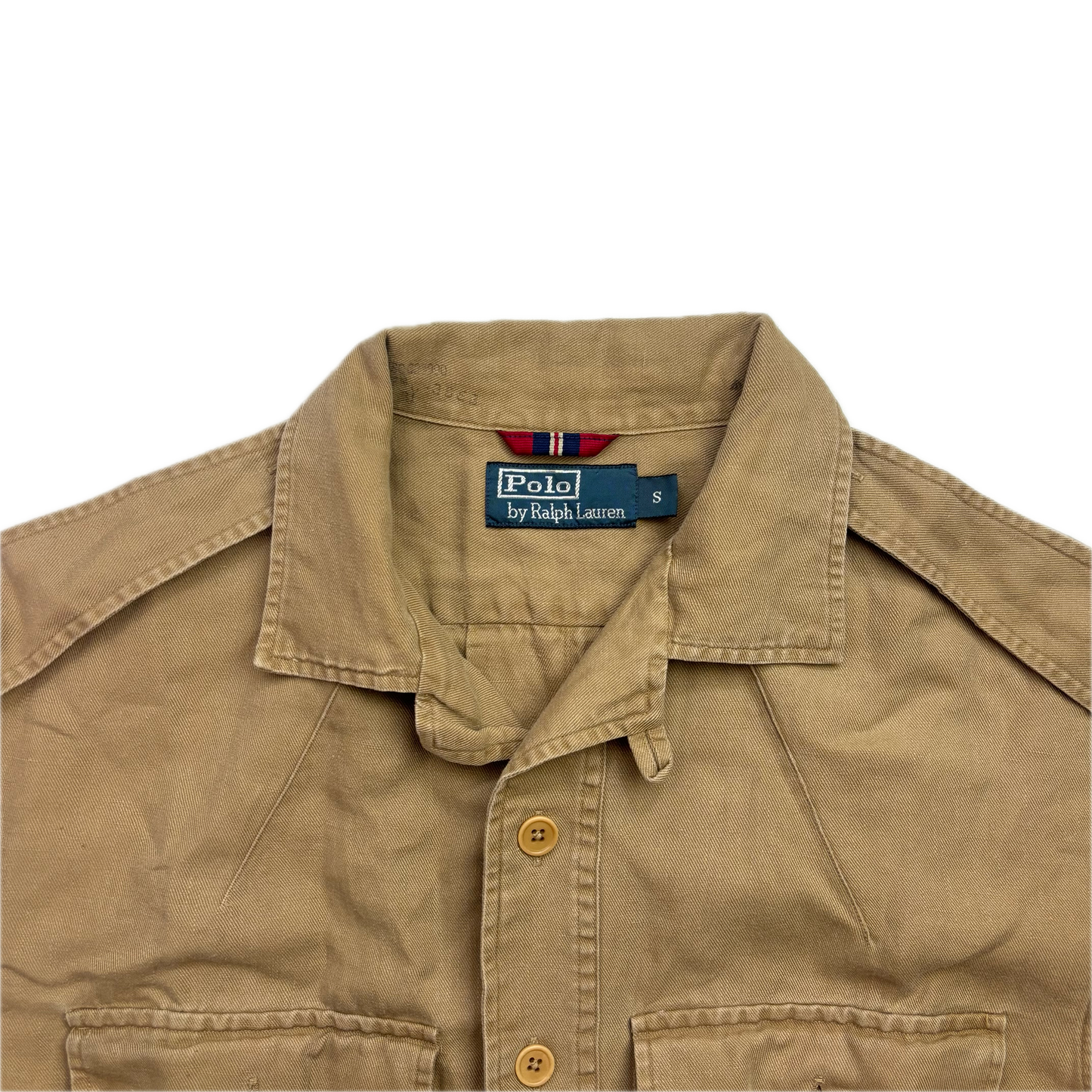 Polo Ralph Lauren Beige Military Battle Dress Safari Jacket (Cotton Linen) -  S