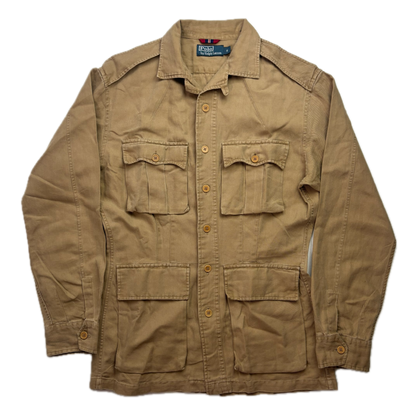 Polo Ralph Lauren Beige Military Battle Dress Safari Jacket (Cotton Linen) -  S