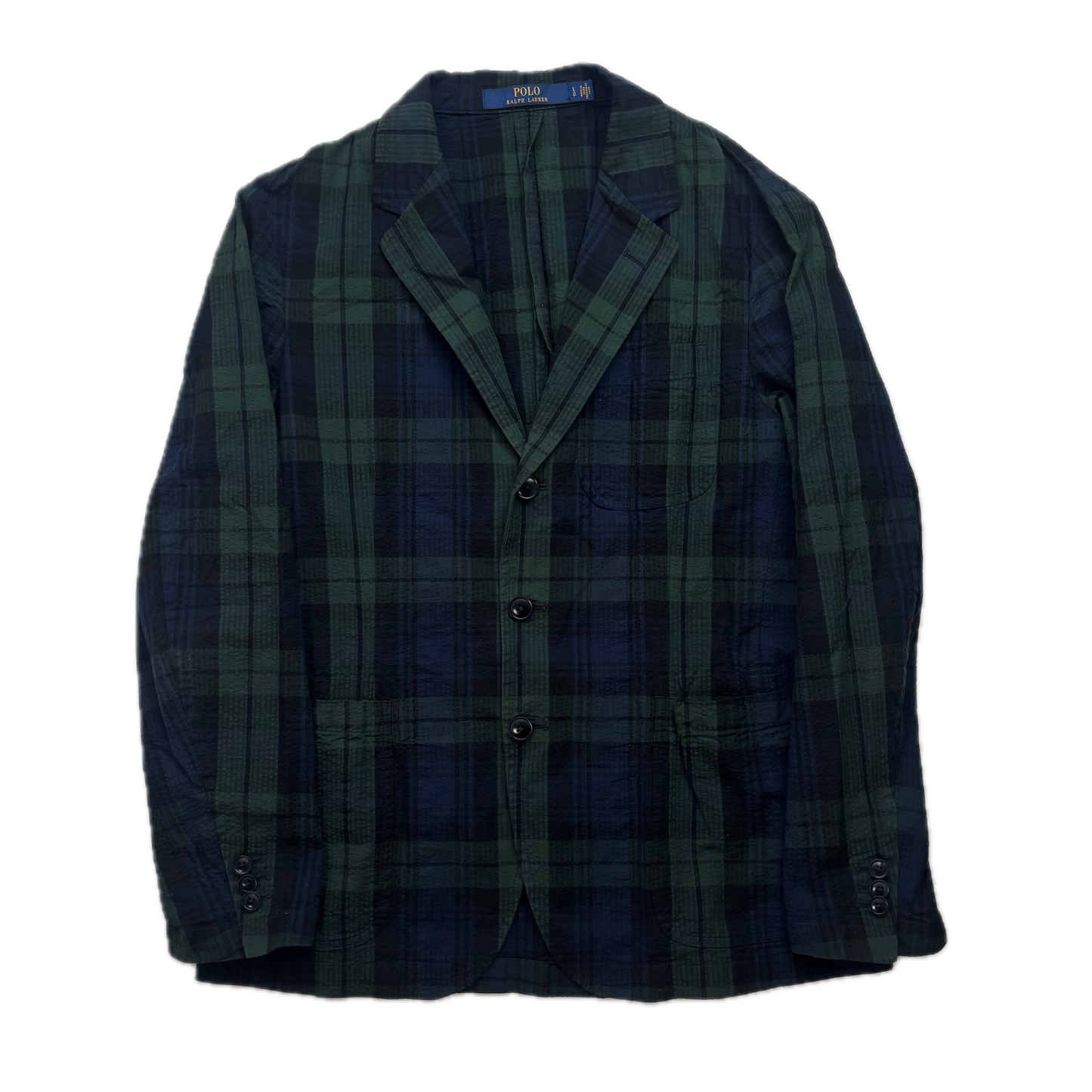 Polo Ralph Lauren BlackWatch Tartan Summer Blazer Sports Coat (Cotton) - L
