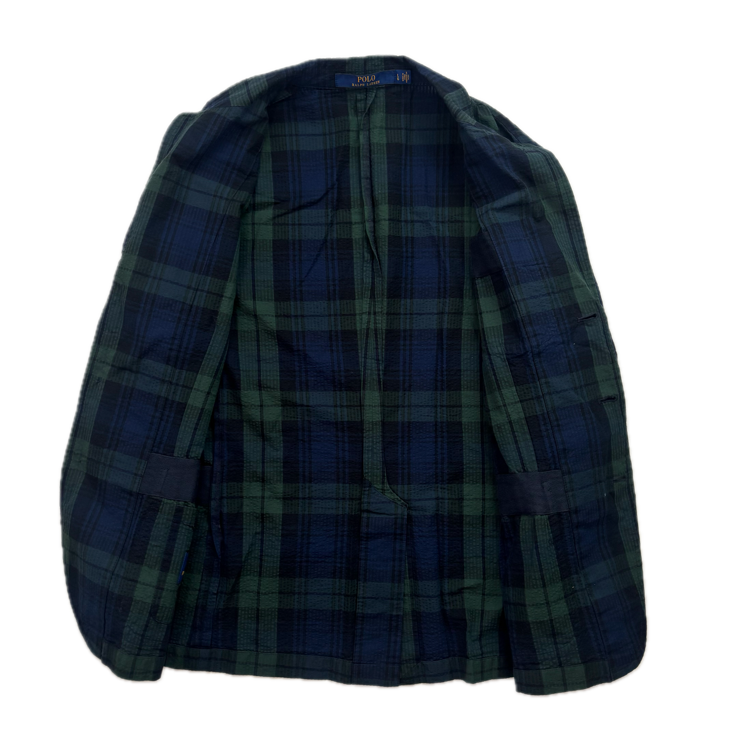 Polo Ralph Lauren BlackWatch Tartan Summer Blazer Sports Coat (Cotton) - L