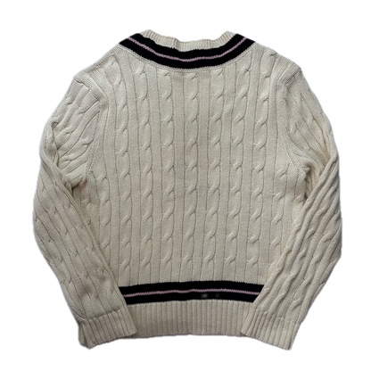 Polo Ralph Lauren Cream PRLC Cricket Jumper Cableknit (Cotton)- XXL