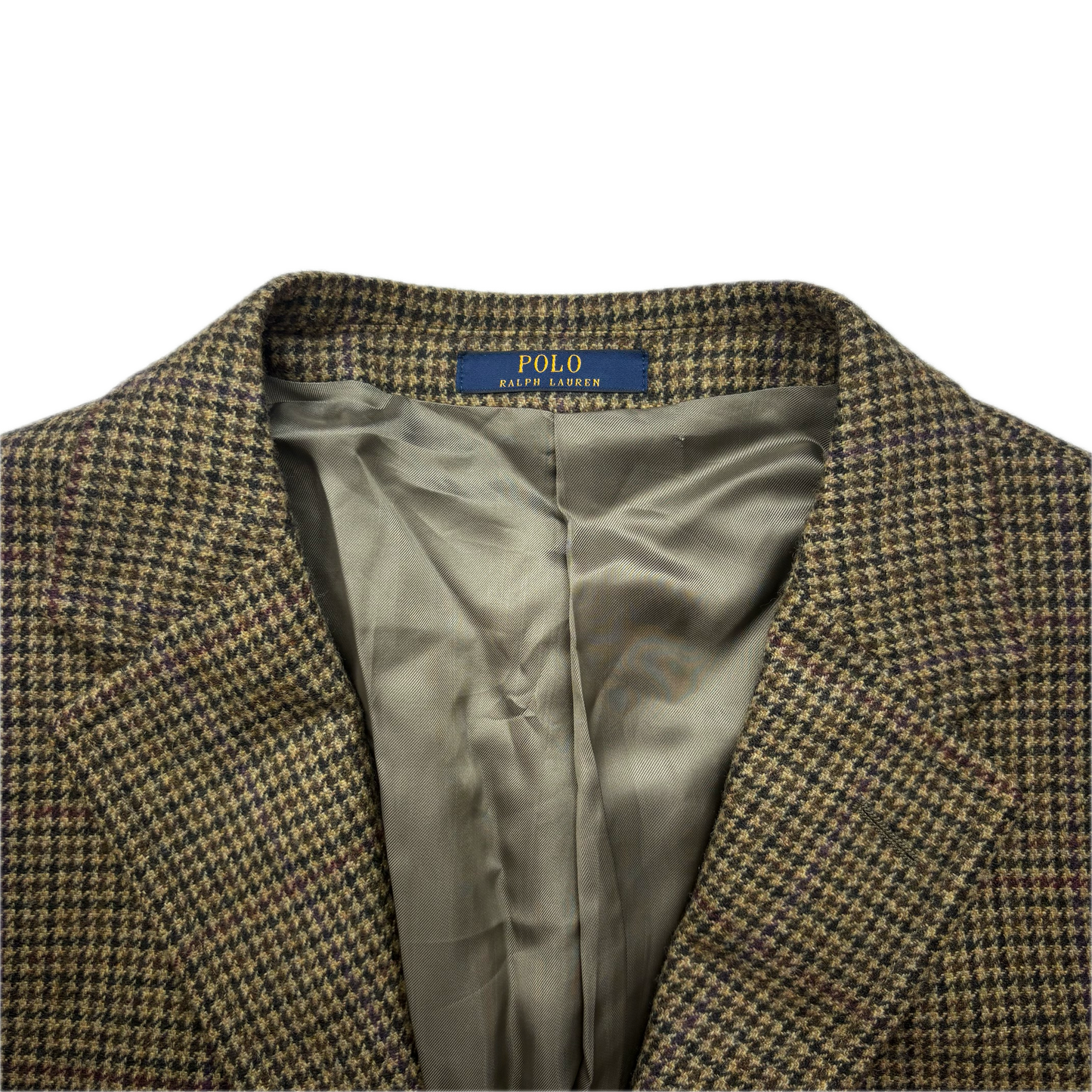 Polo Ralph Lauren Green Houndstooth Tweed Blazer (Wool Cashmere) - 42R