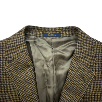 Polo Ralph Lauren Green Houndstooth Tweed Blazer (Wool Cashmere) - 42R
