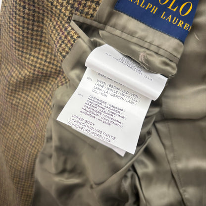 Polo Ralph Lauren Green Houndstooth Tweed Blazer (Wool Cashmere) - 42R