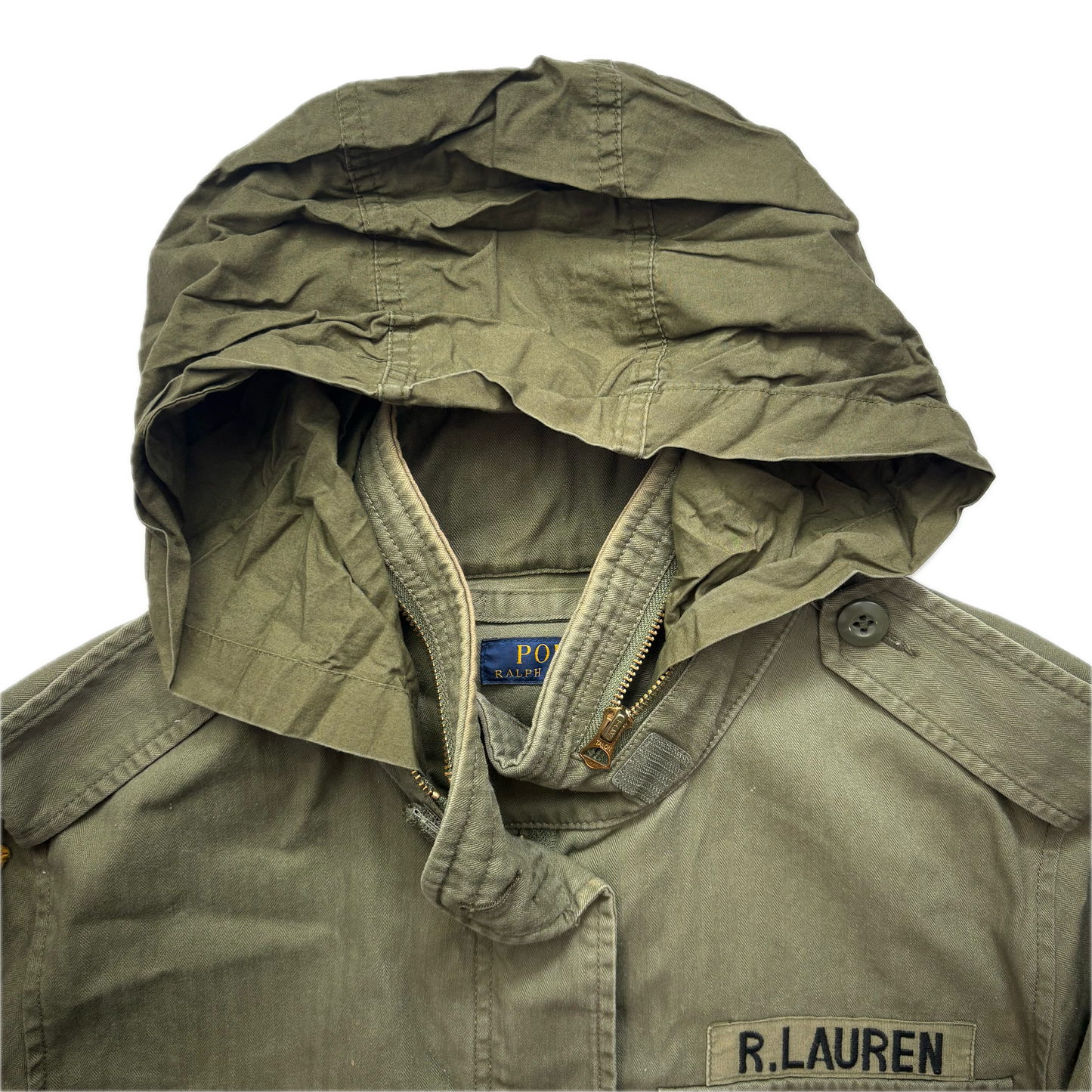 Polo Ralph Lauren Green Field Jacket Army Military - S