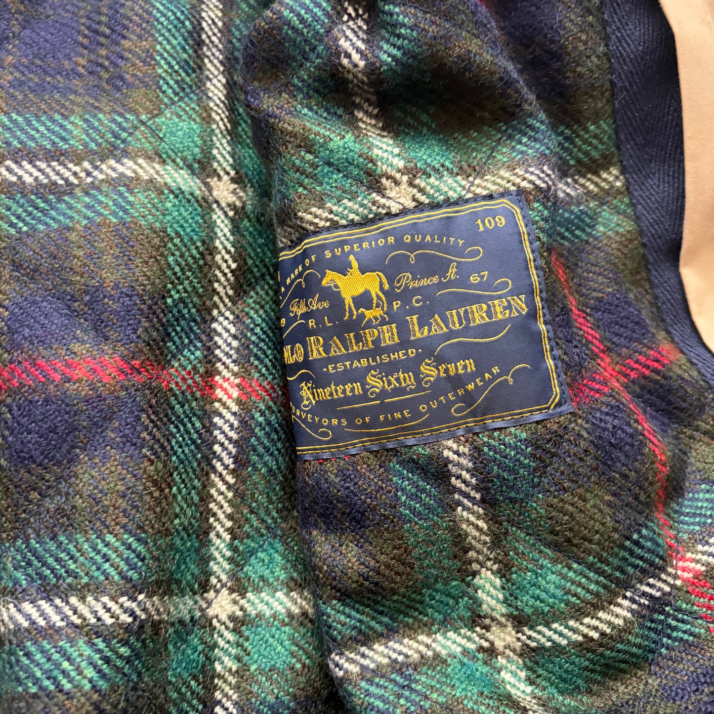 Polo Ralph Lauren 2 in 1 Tan Fireman Jacket with Wool Liner - XL