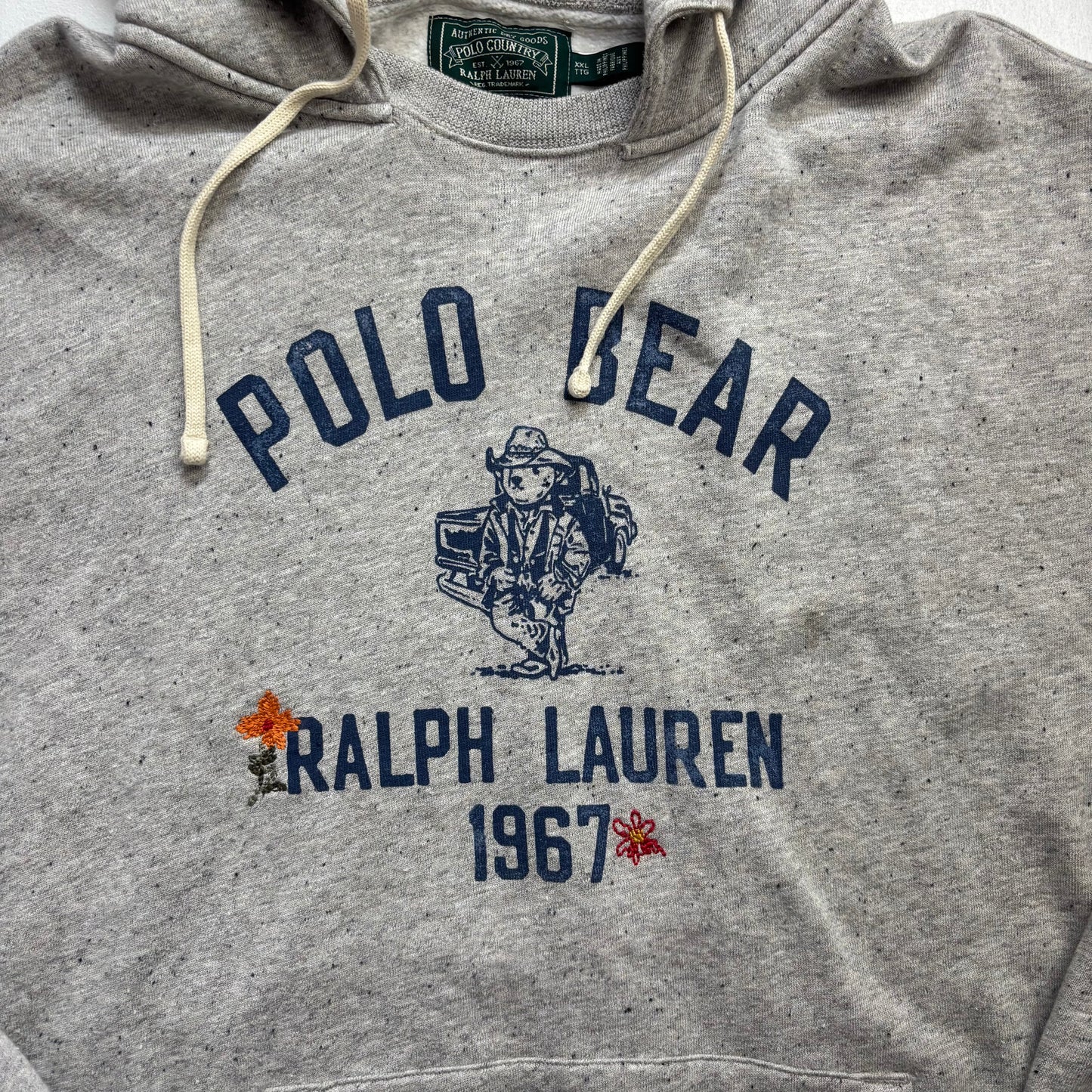 Polo Country Grey Bear Hoodie - XXL