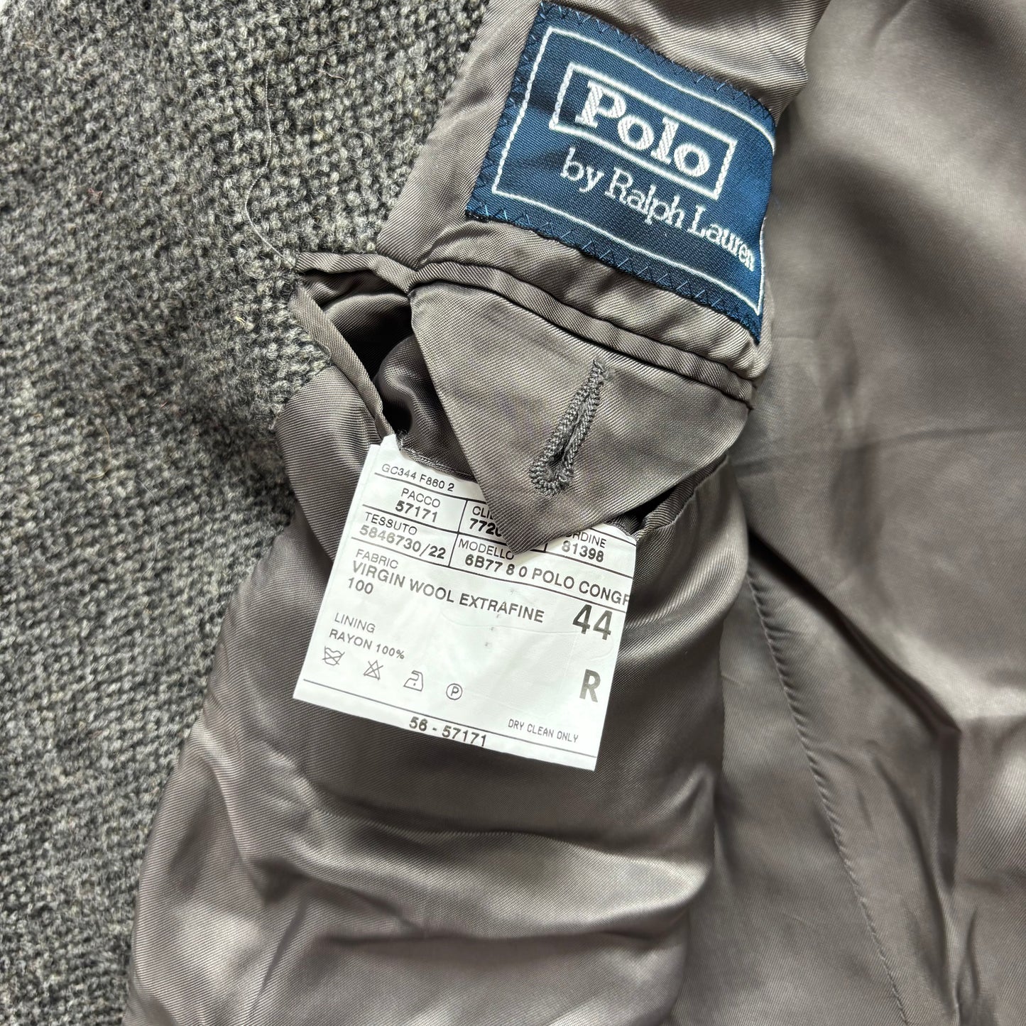 Polo Ralph Lauren Grey Tweed Blazer Sports Coat (Wool) - 44R