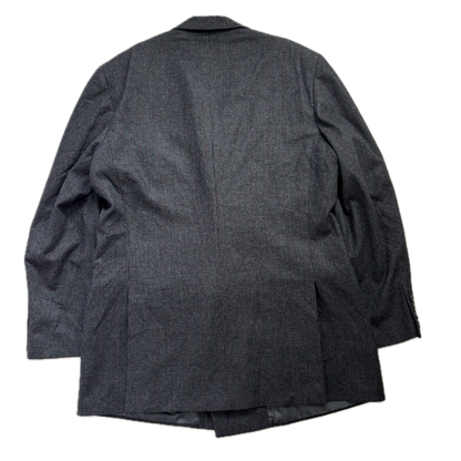 Grey Tweed Double Breast Blazer Sports Coat (Wool) - 44X