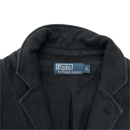Polo Ralph Lauren Black Mesh Crest Rowing Sports Jacket Blazer - S