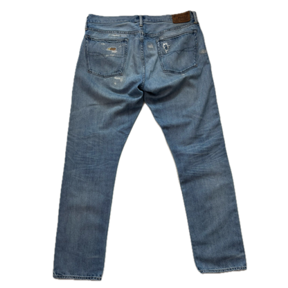Polo Ralph Lauren Sullivan Slim Jeans Camo Patchwork Distressed - 36x32