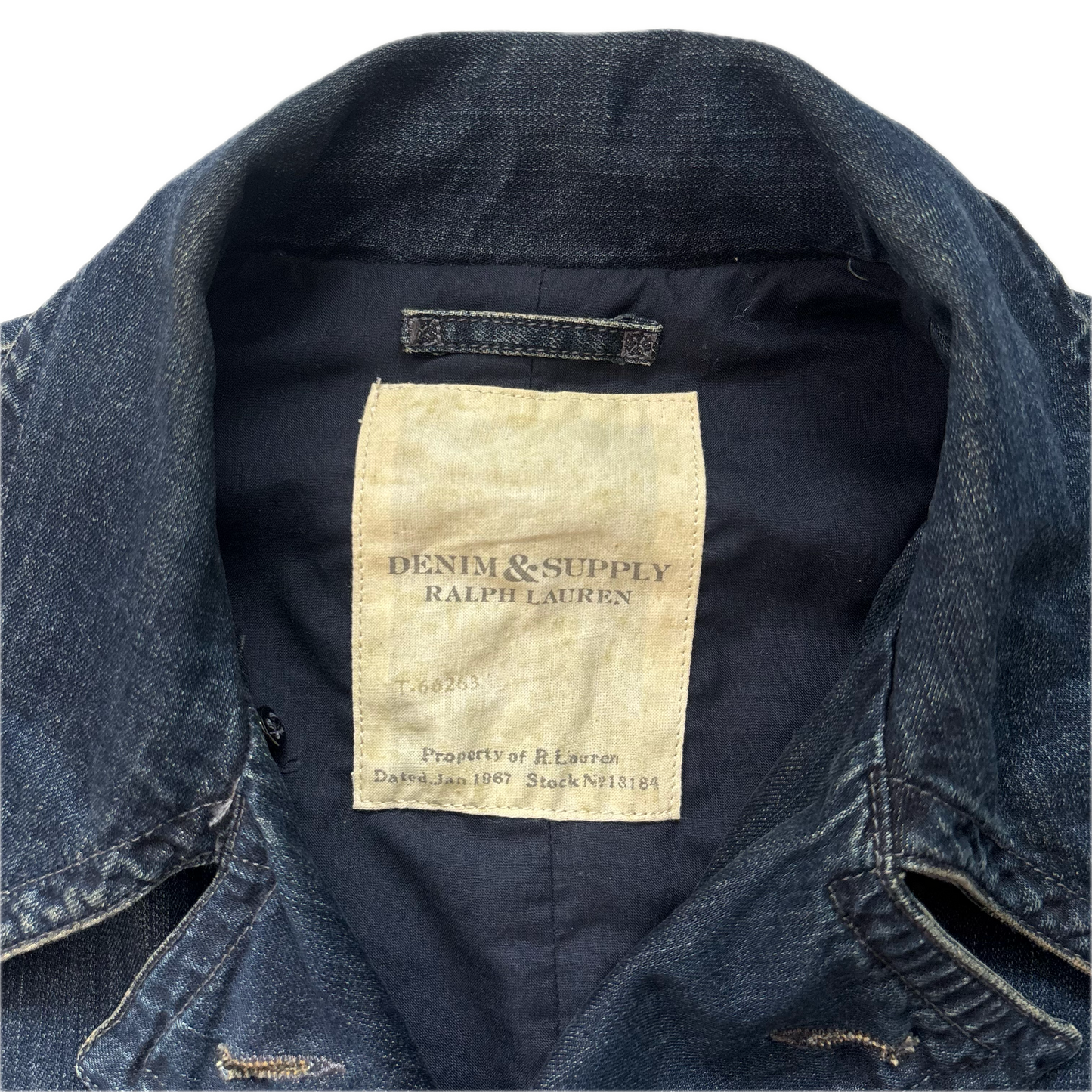 Denim & Supply Denim Pea Coat Double Breast Jacket - L