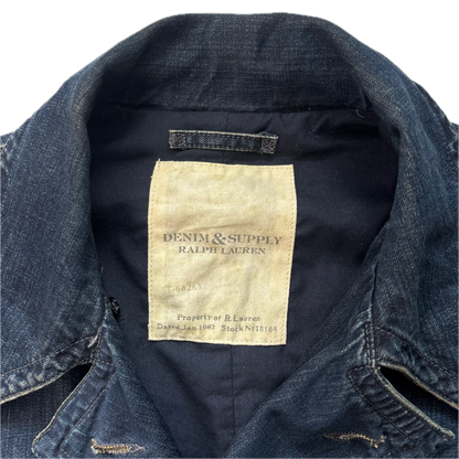 Denim & Supply Denim Pea Coat Double Breast Jacket - L