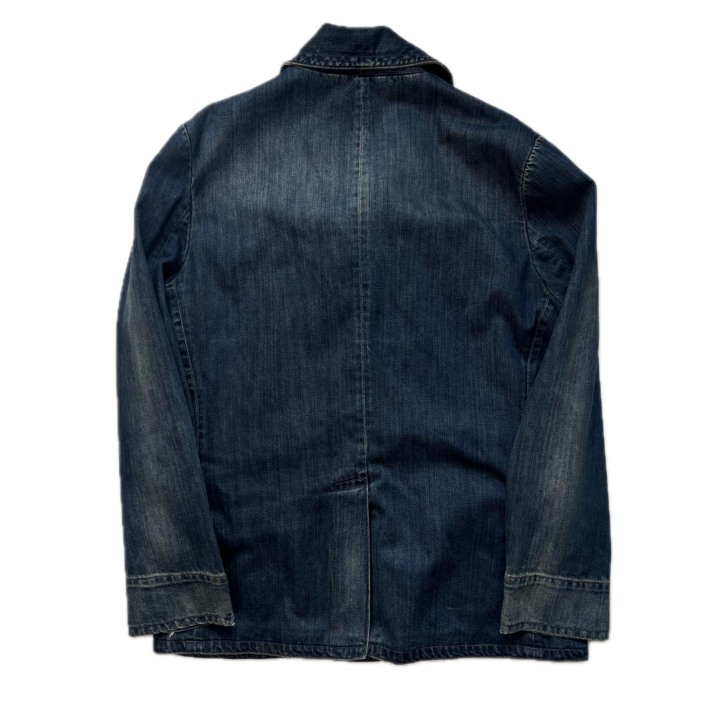 Denim & Supply Denim Pea Coat Double Breast Jacket - L