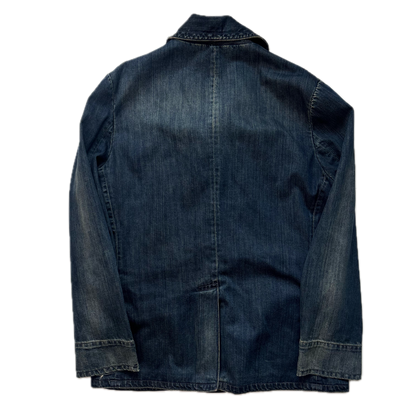Denim & Supply Denim Pea Coat Double Breast Jacket - L
