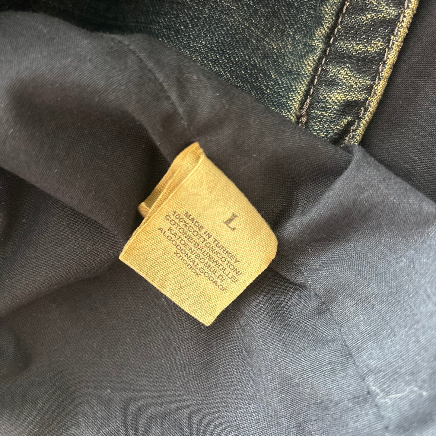 Denim & Supply Denim Pea Coat Double Breast Jacket - L